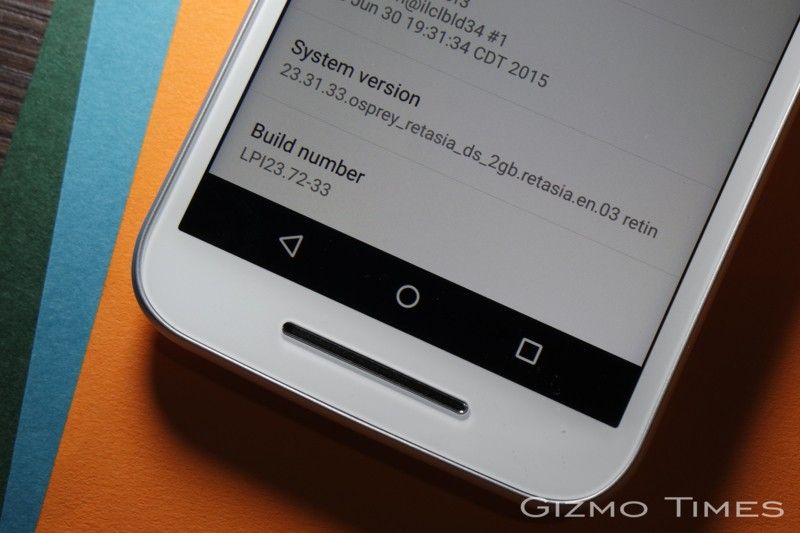 Motorola Moto G 3-го поколения. Номер сборки