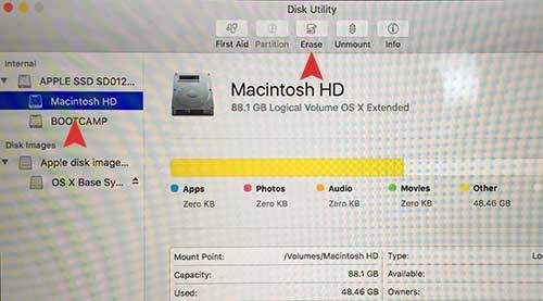 аппаратный сброс в Mac OS X El Capitan