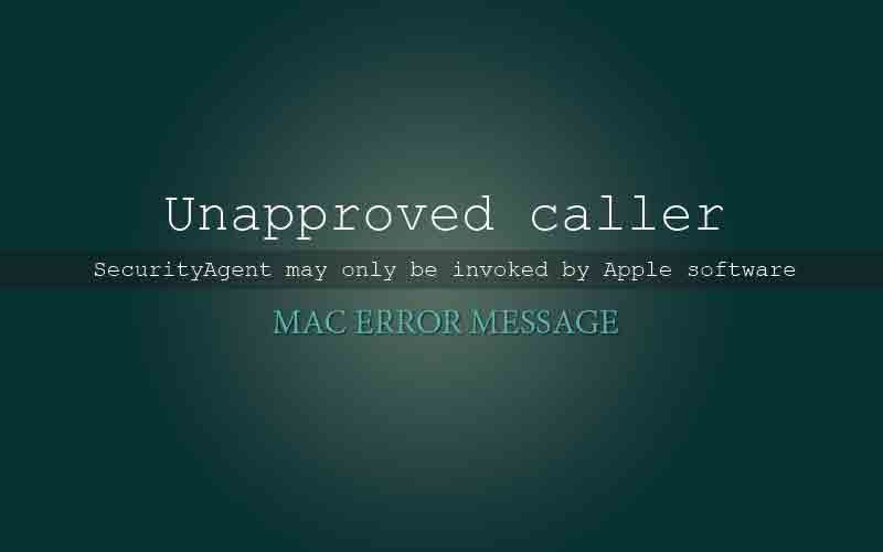 Ошибка Mac - Неутвержденный абонент (Security, Agent может вызываться только программным обеспечением Apple)