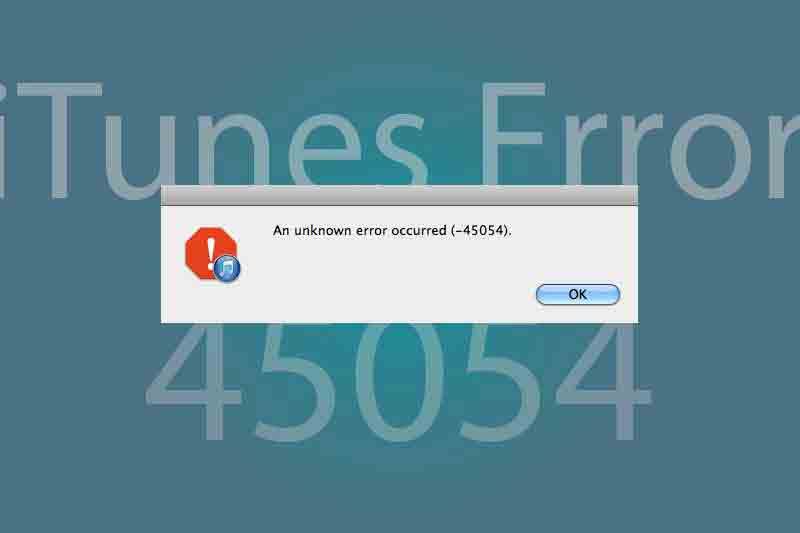 Easy Fix: неизвестная ошибка iTunes произошла 45054 на Macbook Pro Retina