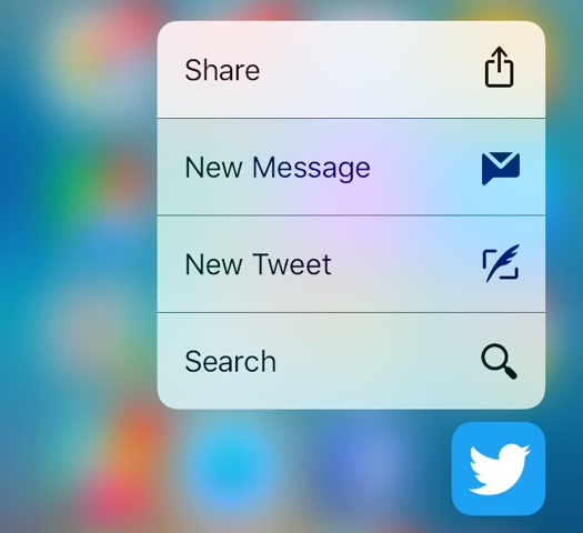 Приложение iOS 10 3D Touch Share
