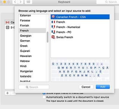 Изменение языка ввода с клавиатуры в Macbook Pro & Air