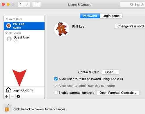 Включение автоматического входа в Mac OS X El Capitan