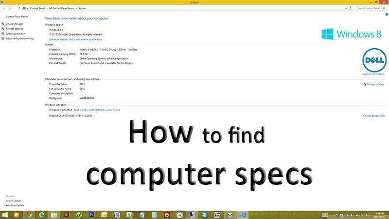 Как проверить спецификации компьютера Windows 8, 7, Vista, XP, Server